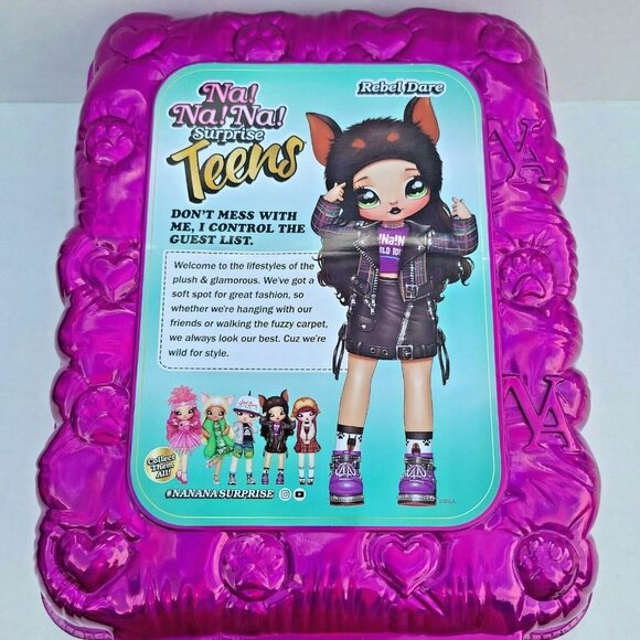 Na Na Na Surprise Teens Rebel Dare 11" Soft Fabric Fashion Doll Series 1 SEALED - Picture 2 of 4